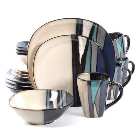 Gibson Elite Althea 16-Piece Dinnerware Set, Teal - Luminous Bear Shop