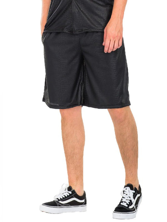 Weiv Men Short Embossed Snake Skin Shorts - Luminous Bear Shop