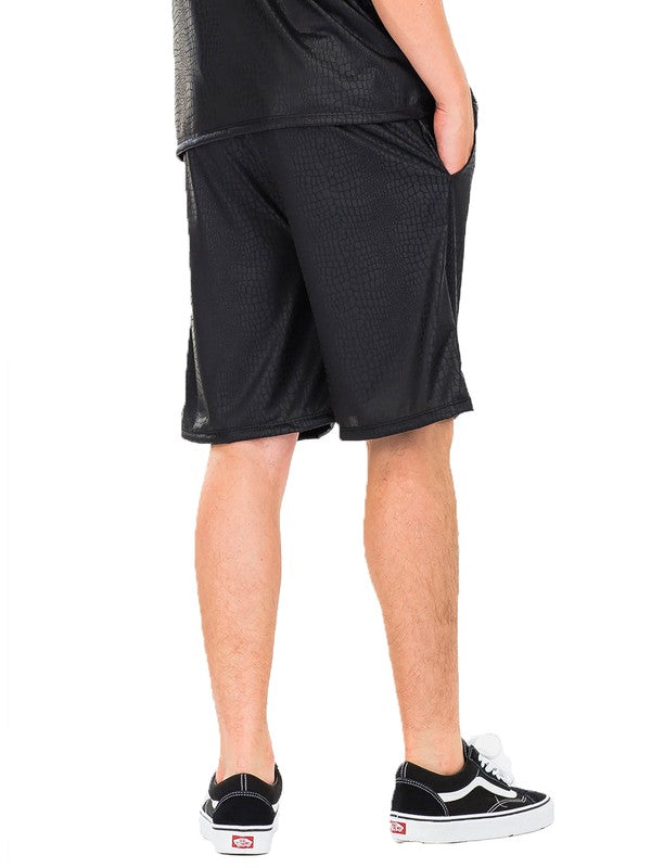 Weiv Men Short Embossed Snake Skin Shorts - Luminous Bear Shop