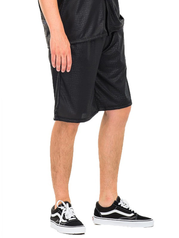 Weiv Men Short Embossed Snake Skin Shorts - Luminous Bear Shop