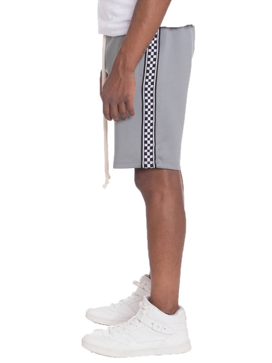 Weiv Mens Checkered Stripe Track Shorts - Luminous Bear Shop