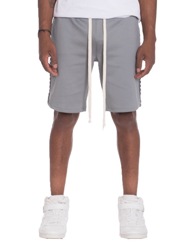 Weiv Mens Checkered Stripe Track Shorts - Luminous Bear Shop
