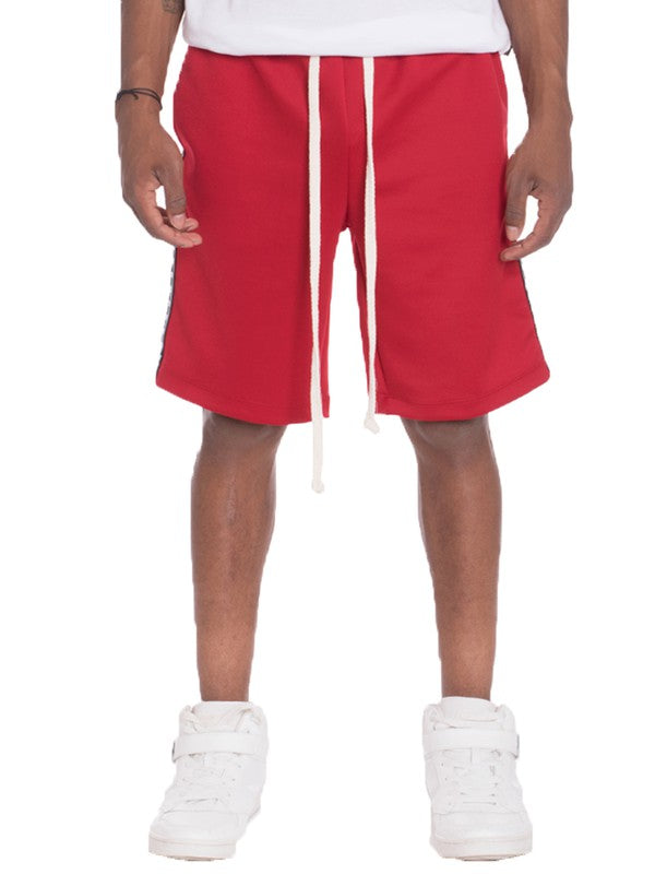 Weiv Mens Checkered Stripe Track Shorts - Luminous Bear Shop