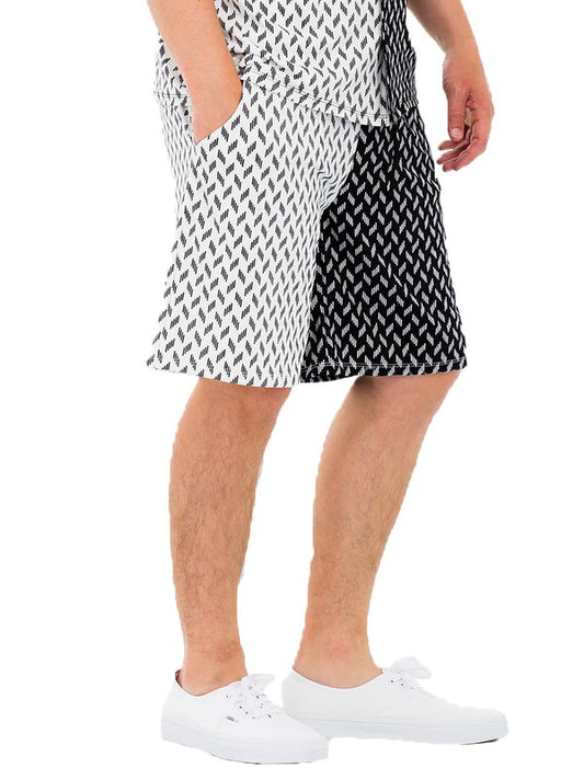 Weiv Mens Diamond Two Tone Print Shorts - Luminous Bear Shop