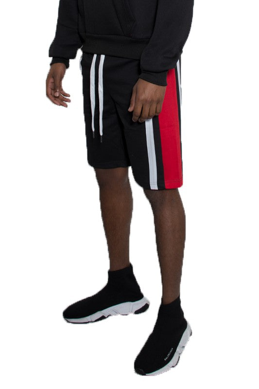 Weiv Mens Color Block Stripe Sweat Shorts - Luminous Bear Shop