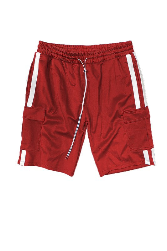Two Stripe Cargo Pouch Shorts - Luminous Bear Shop