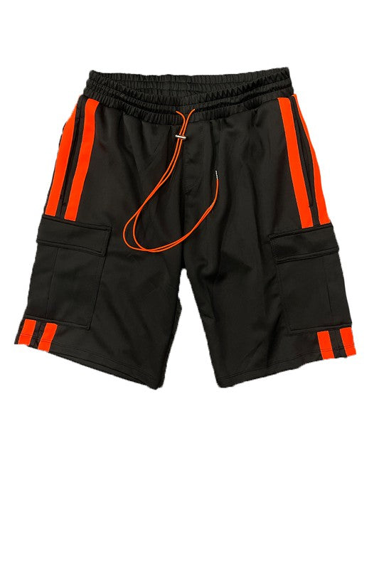 Two Stripe Cargo Pouch Shorts - Luminous Bear Shop