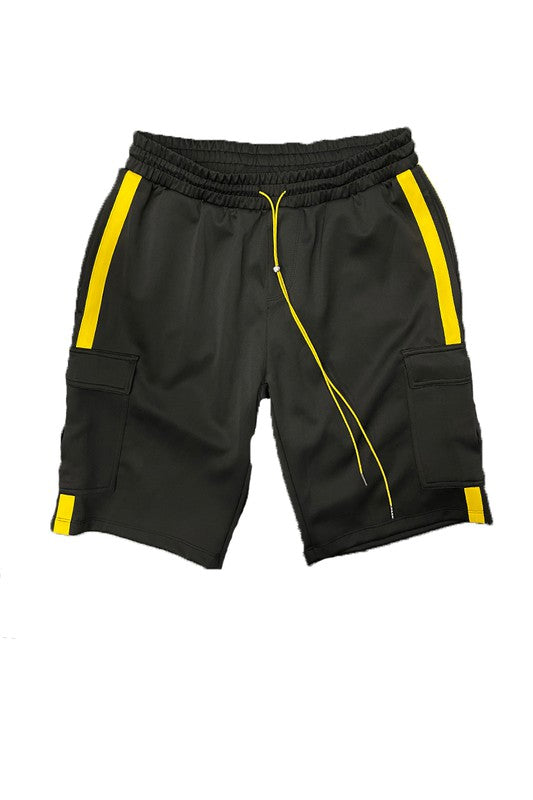 Two Stripe Cargo Pouch Shorts - Luminous Bear Shop