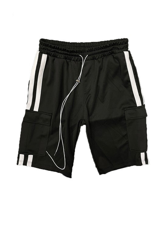 Two Stripe Cargo Pouch Shorts - Luminous Bear Shop