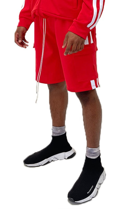 Two Stripe Cargo Pouch Shorts - Luminous Bear Shop