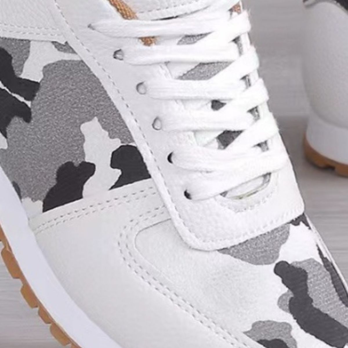 Tied Printed PU Leather Athletic - Luminous Bear Shop