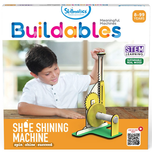 Buildables Shoe Shining Machine - Kids Learn Scientific Principles of Buffing With This DIY Kit - Luminous Bear Shop