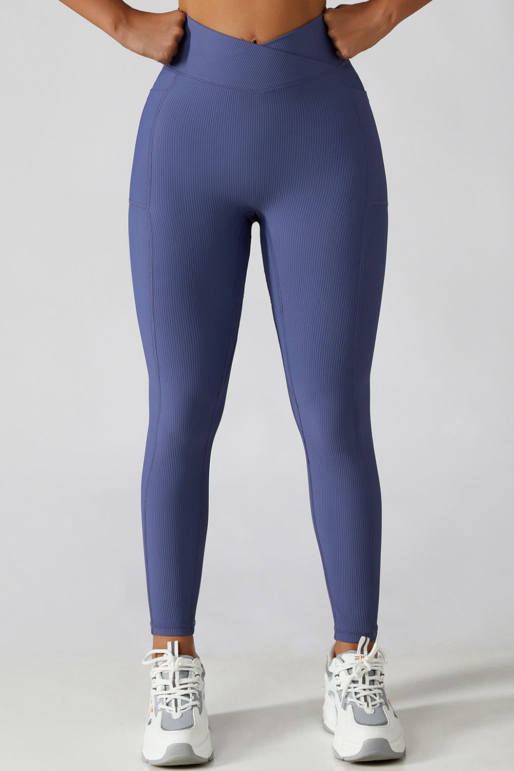 Basic Bae Crossover Waist Active Leggings - Luminous Bear Shop