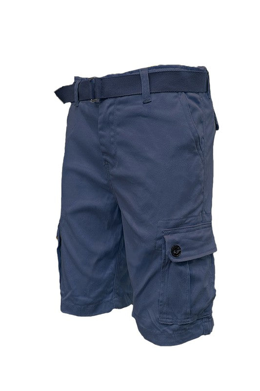 Weiv Mens Belted Cargo Shorts with Belt - Luminous Bear Shop