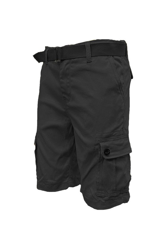 Weiv Mens Belted Cargo Shorts with Belt - Luminous Bear Shop