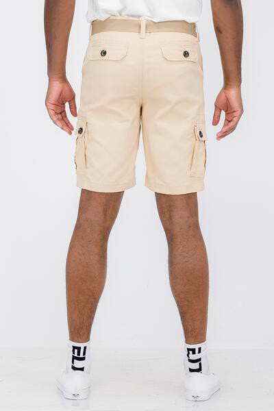 Weiv Mens Belted Cargo Shorts with Belt - Luminous Bear Shop