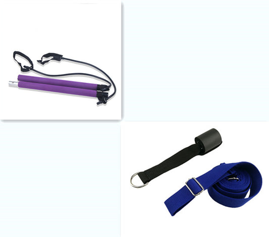 format: Royal blue A set - Adjust Resistance Band Hanging On The Door Easy Install Flexibility Training Strap Yoga Ballet