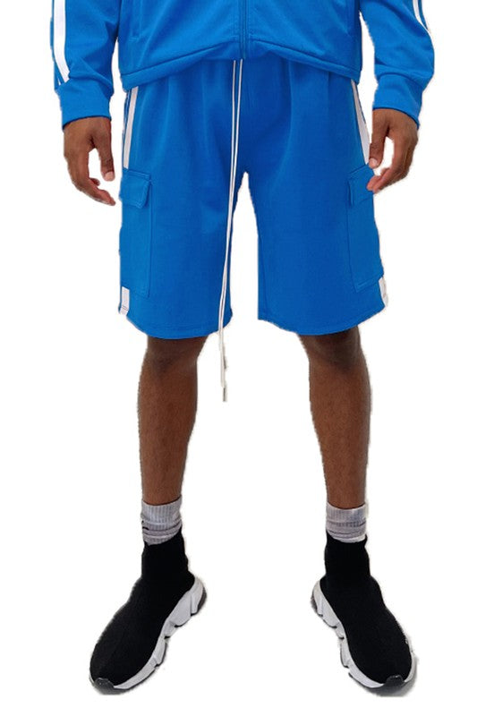Two Stripe Cargo Pouch Shorts - Luminous Bear Shop