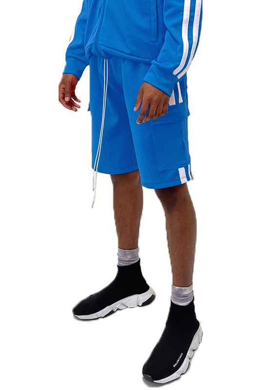Two Stripe Cargo Pouch Shorts - Luminous Bear Shop