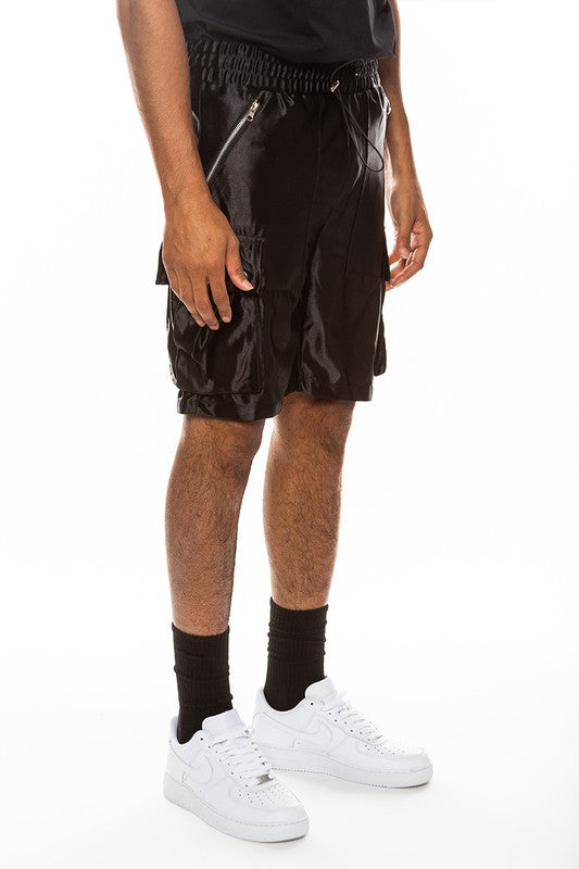 Satin Street Cargo Shorts - Luminous Bear Shop