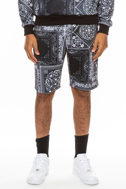 Weiv Mens Paisley Bandana Print Shorts - Luminous Bear Shop
