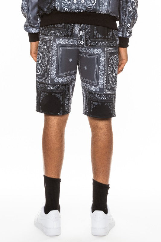 Weiv Mens Paisley Bandana Print Shorts - Luminous Bear Shop