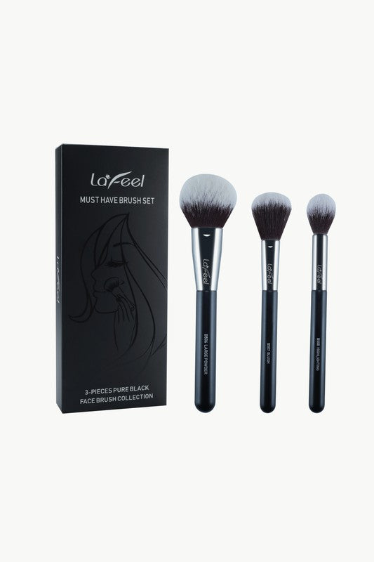 Lafeel Pure Black Collection Must Have Brush Set - Luminous Bear Shop