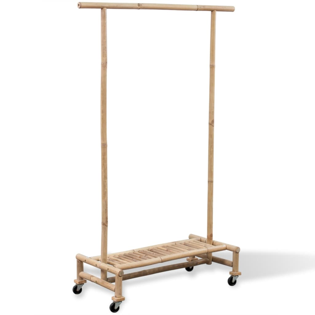 vidaXL Bamboo Clothes Rack - Luminous Bear Shop