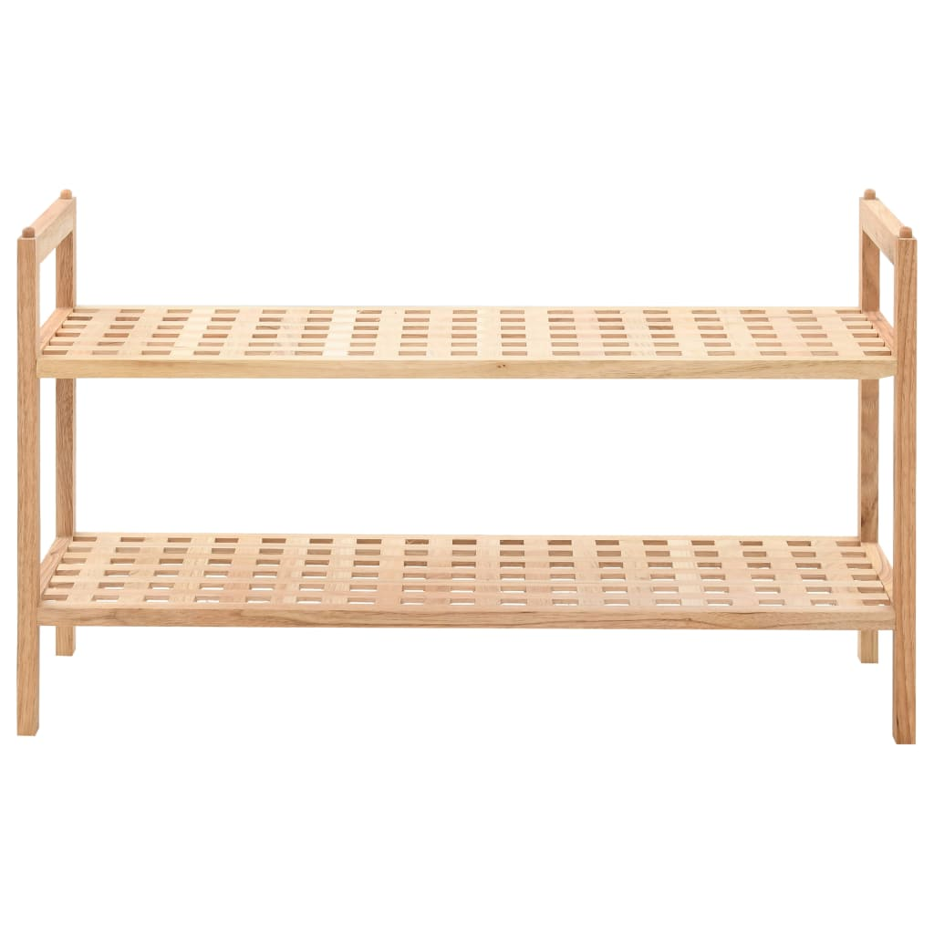 vidaXL Shoe Rack Solid Walnut Wood 27.2"x10.2"x15.7" - Luminous Bear Shop