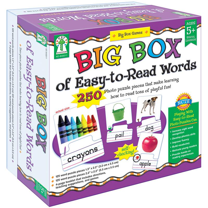 BIG BOX OF EASY TO READ WORDS GAME AGE 5+ SPECIAL EDUCATION - Luminous Bear Shop