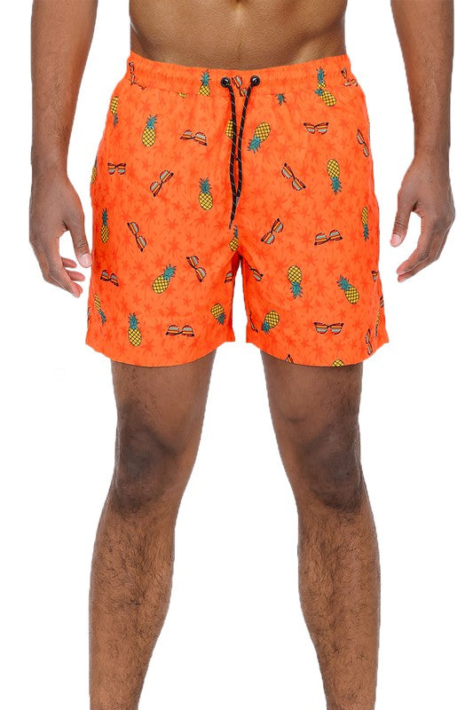 Pineapple Swim Trunks Board Shorts - Luminous Bear Shop