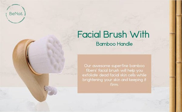 Facial Brush Bamboo Handle - Luminous Bear Shop