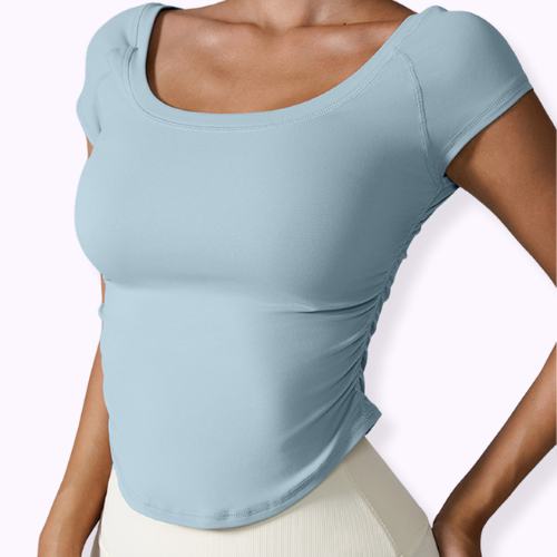Round Neck Short Sleeve Active T-Shirt