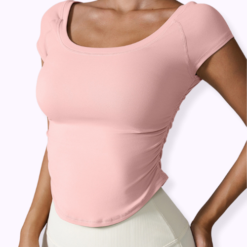 Round Neck Short Sleeve Active T-Shirt