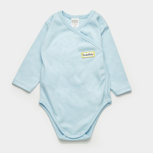 Bodysuit Kimono Long Sleeve Baby Blue - Luminous Bear Shop