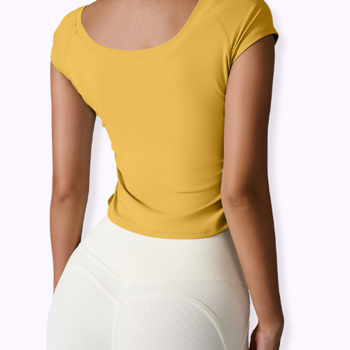 Round Neck Short Sleeve Active T-Shirt