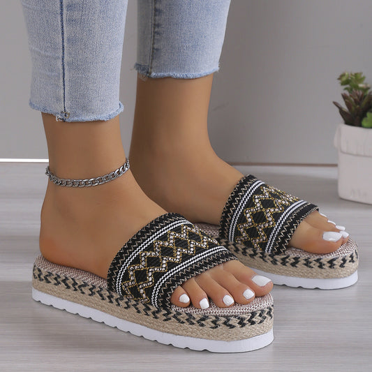 Open Toe Platform Sandals - Luminous Bear Shop