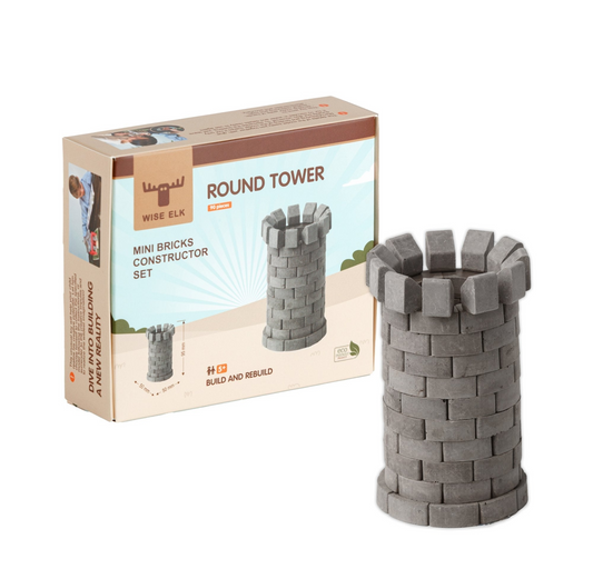 Mini Bricks Construction Set - Round Tower - Luminous Bear Shop