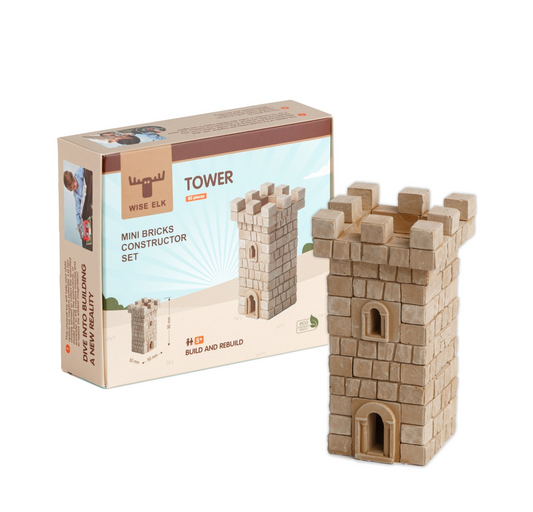 Mini Bricks Construction Set - Small Tower - Luminous Bear Shop