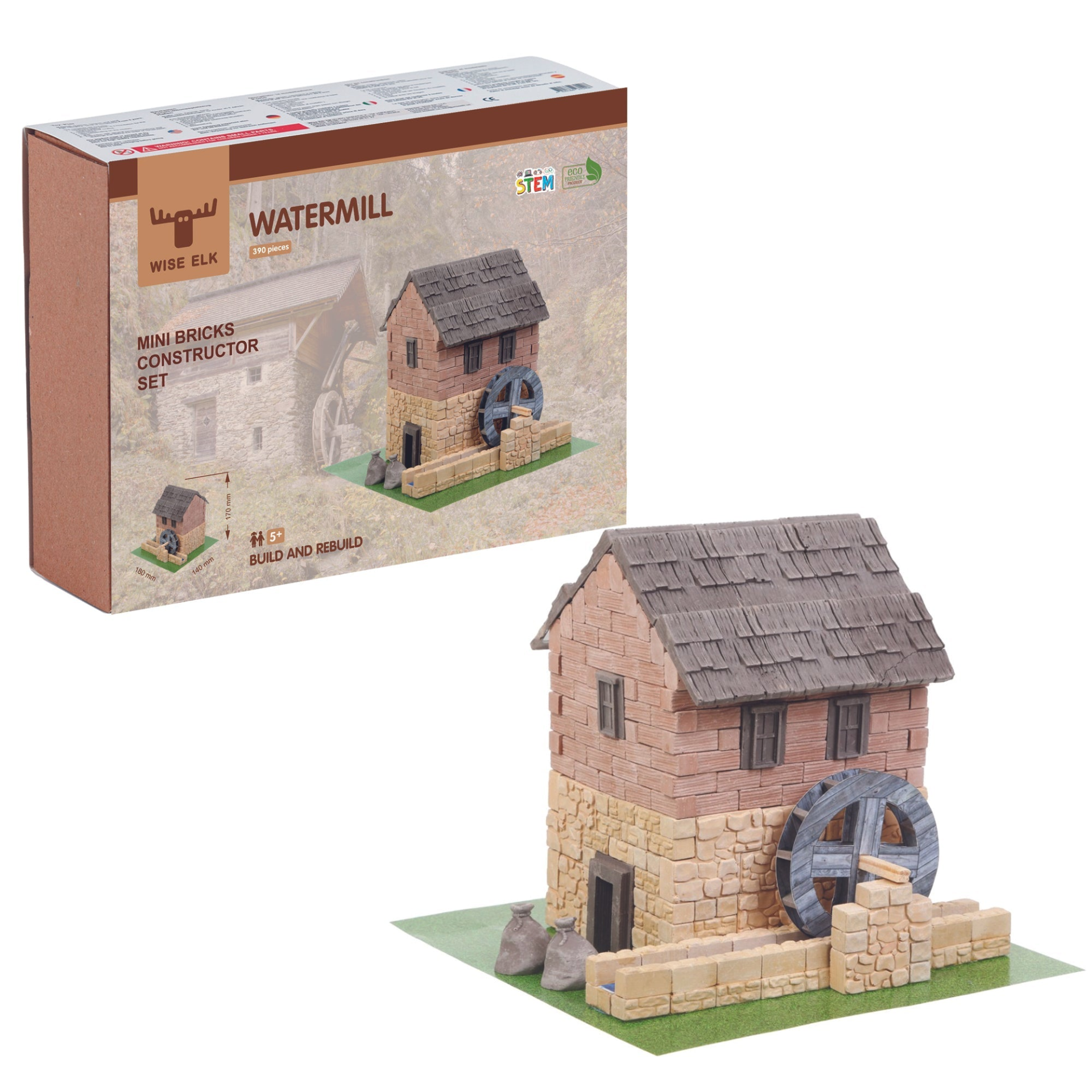 Mini Bricks Construction Set - Watermill - Luminous Bear Shop