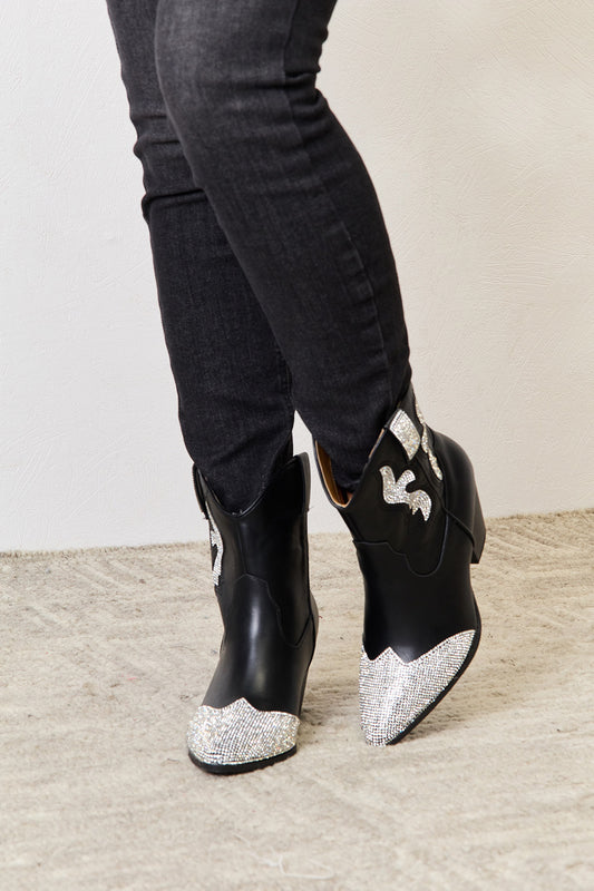 East Lion Corp Rhinestone Pointed  Boots - Luminous Bear Shop
