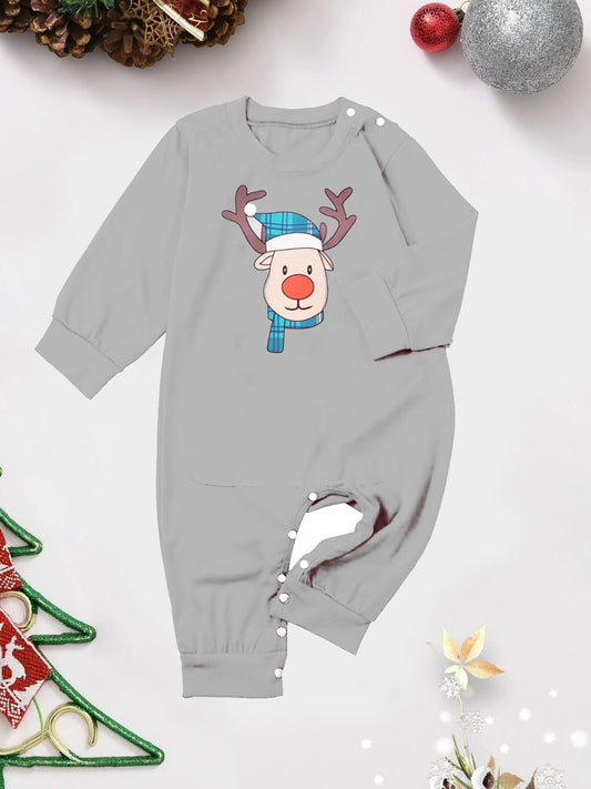 Rudolph Graphic Long Sleeve Top and Plaid Pants Set - Luminous Bear Shop