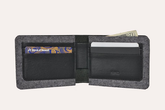 Dual Textured Wallet - Luminous Bear Shop