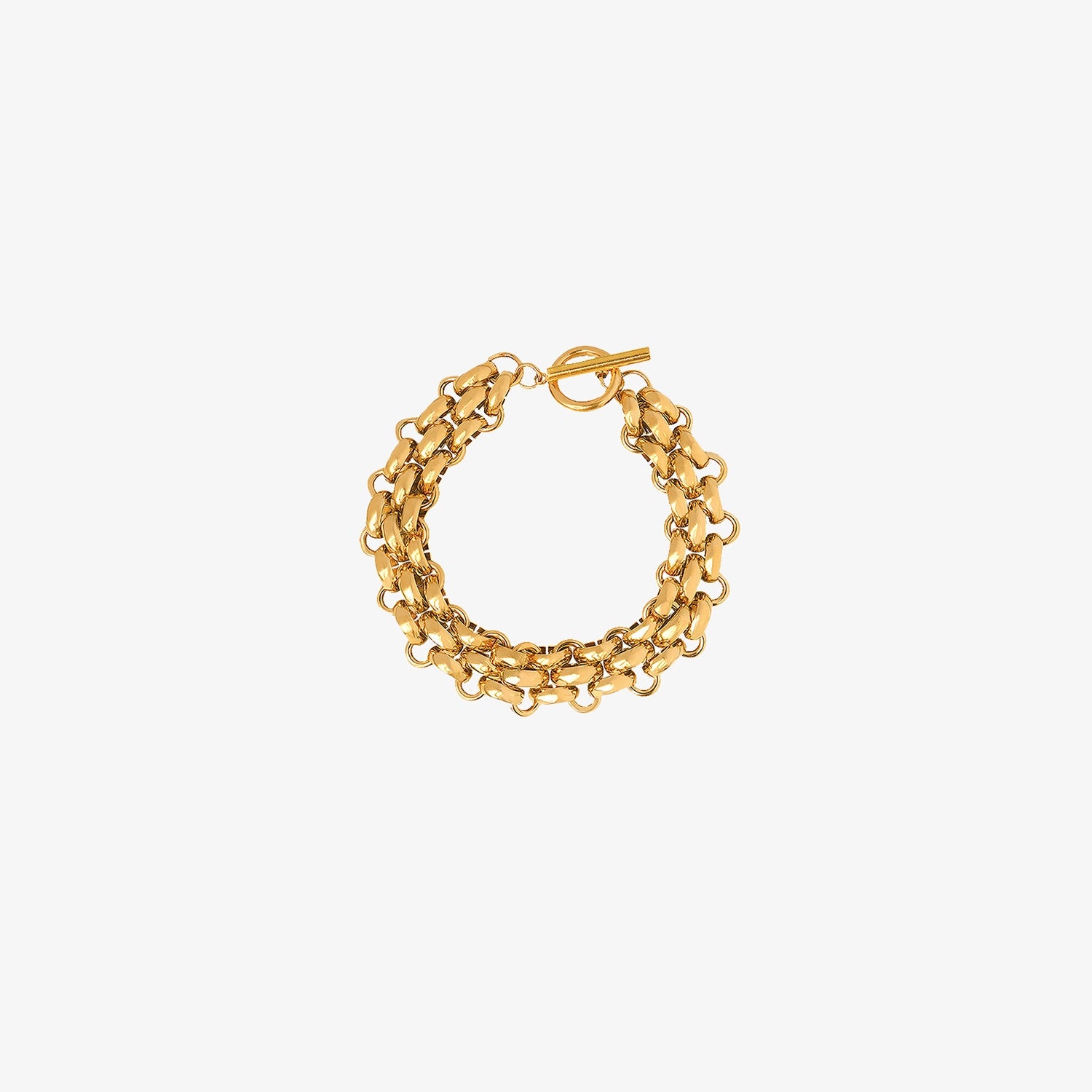 Gold-Plated Toggle Clasp Bracelet - Luminous Bear Shop