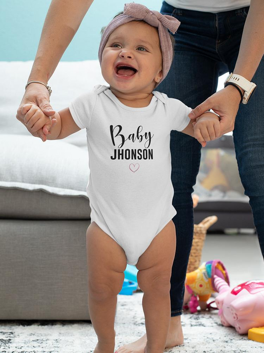 Baby Name Bodysuit -Custom Designs - Luminous Bear Shop