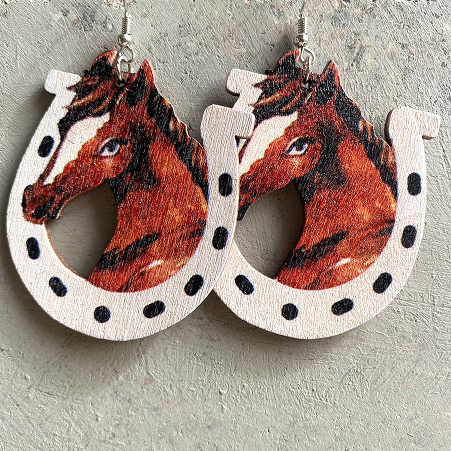 Iron Hook Wooden Earrings - Luminous Bear Shop