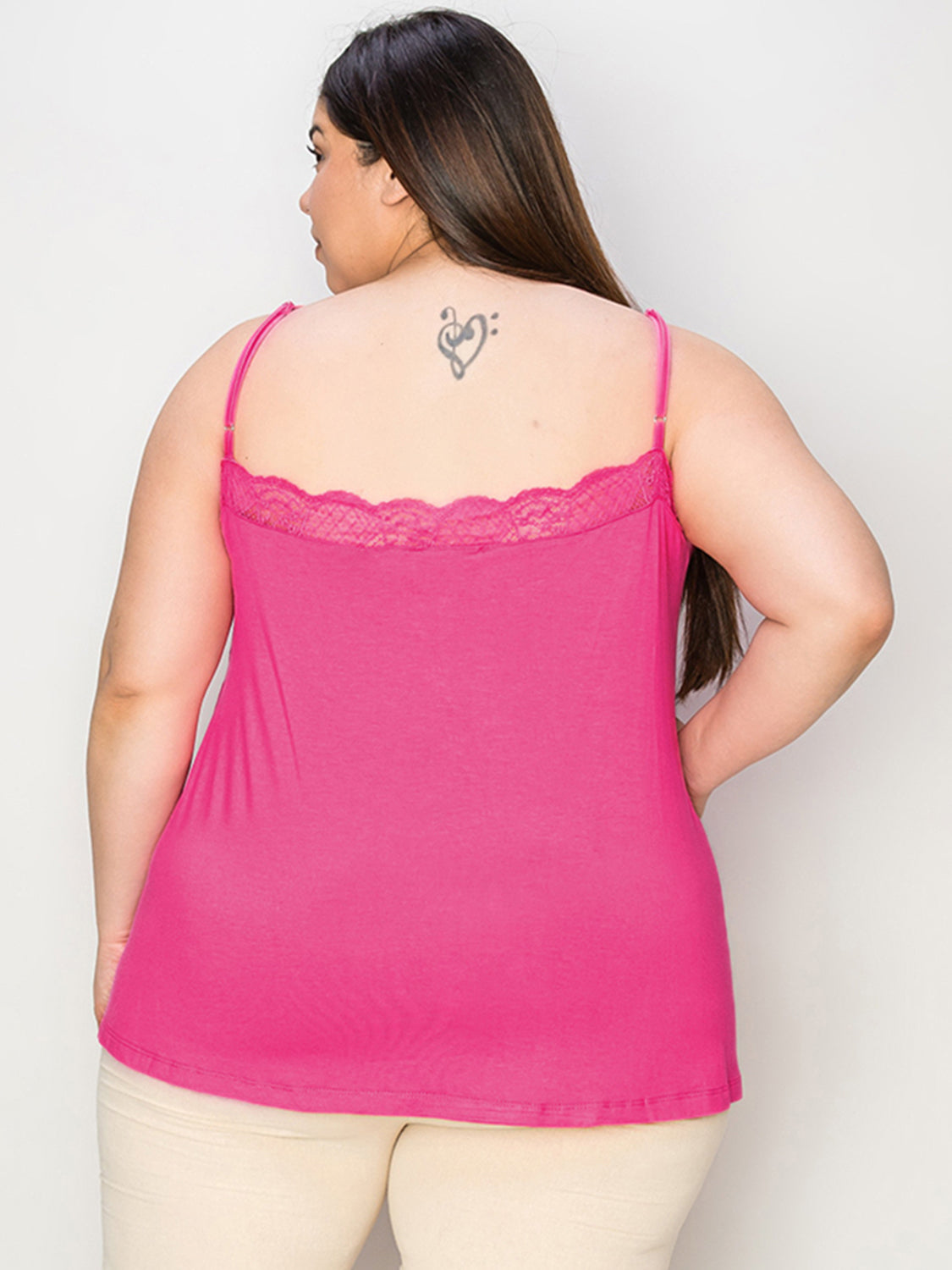 Basic Bae Full Size Lace Trim V-Neck Cami - Luminous Bear Shop