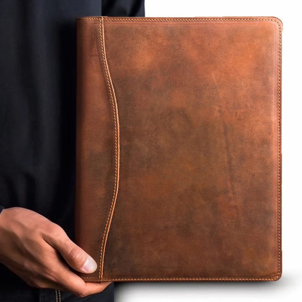 Falit Leather Folio | Handmade Leather Padfolio - Luminous Bear Shop