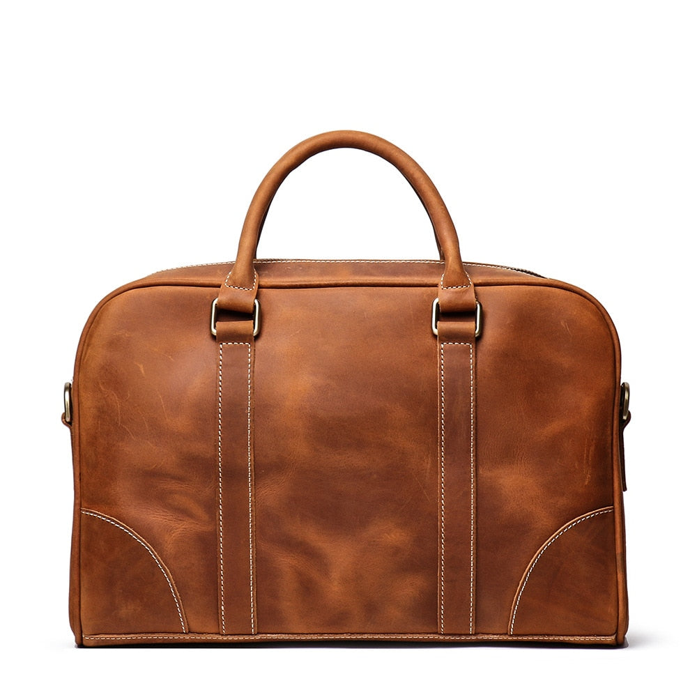 The Bjorn Leather Laptop Bag | Vintage Leather Briefcase - Luminous Bear Shop