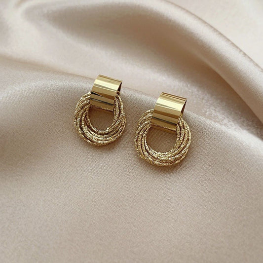 Alloy Gold-Plated Drop Earrings - Luminous Bear Shop